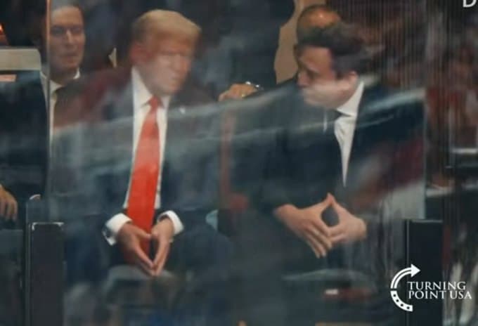 President Trump and Elon Musk attend Charlie Kirk’s memorial service