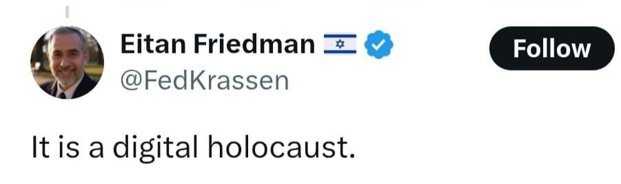 Israeli citizens allege 'digital holocaust' on X over government actions