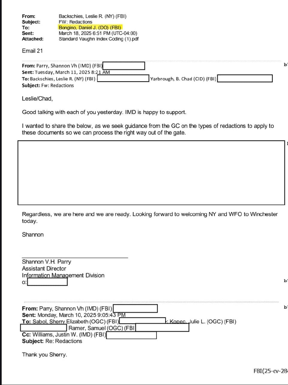Emails reveal Dan Bongino approached to help redact Epstein files