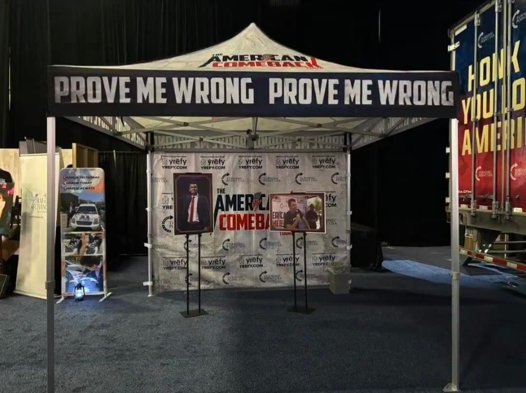 Turning Point USA creates 'Charlie Kirk assassination' booth at AmFest