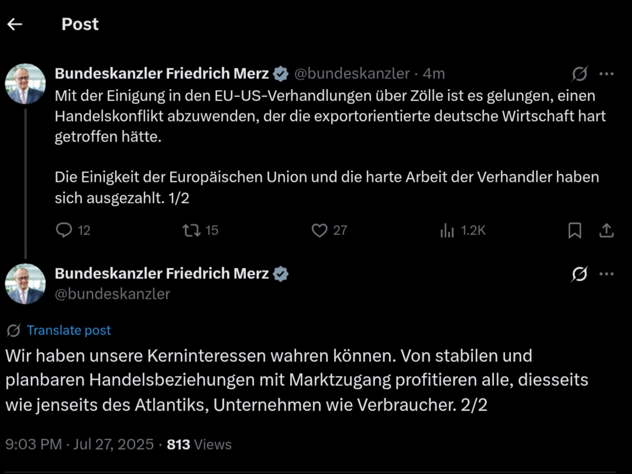 EU-US Trade Agreement Secures Stability for Export-Driven German Economy