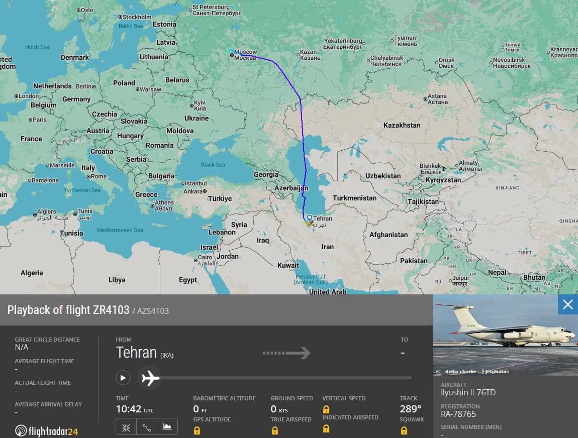 U.S. Sanctions Russian Firm After Il-76TD Leaves Tehran with Suspected Arms Delivery