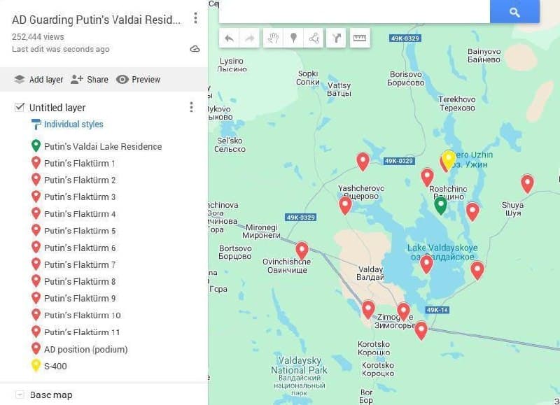 Putin's Valday Villa Fortified: 11 Pantsir S-1s and S-400 Complex Deployed