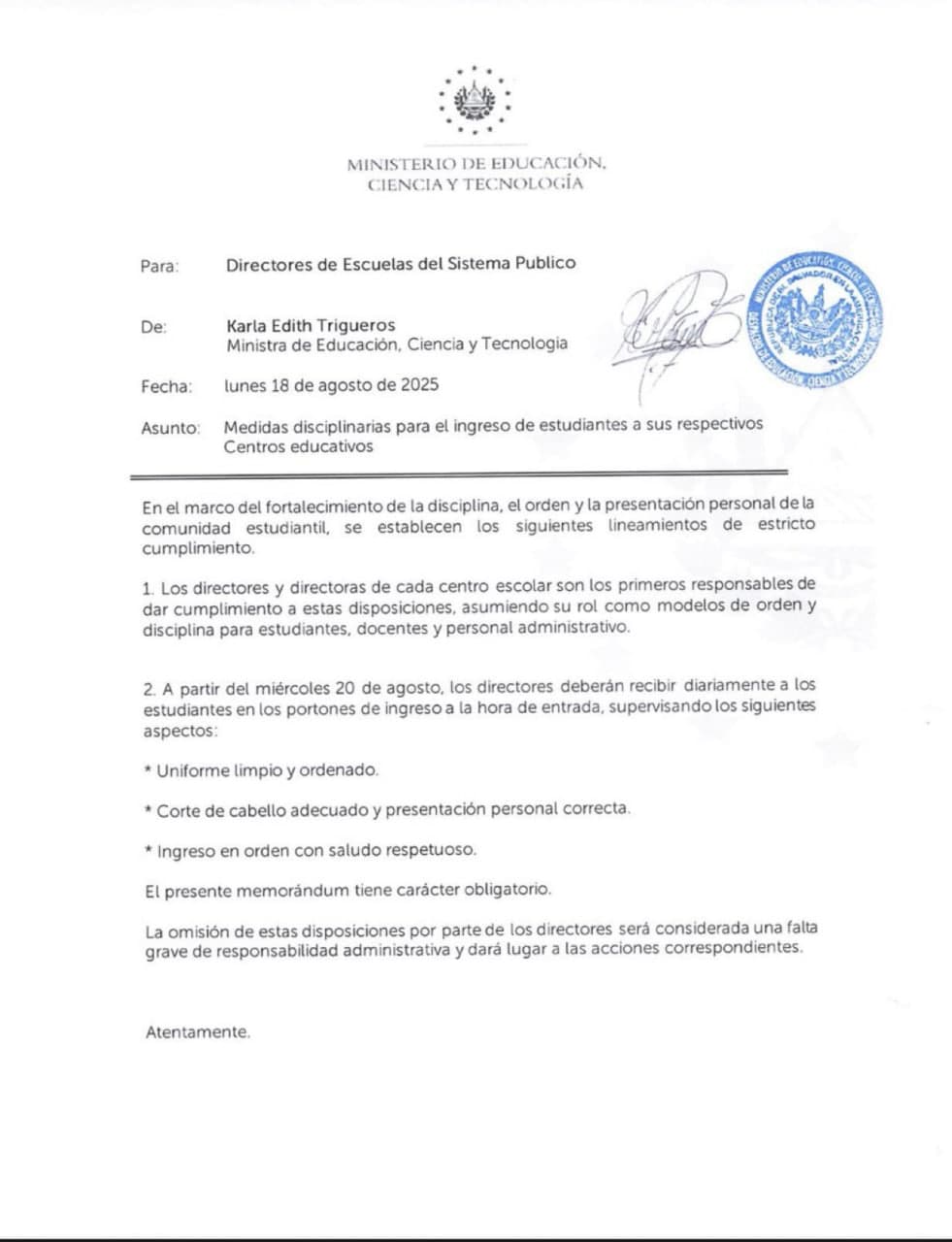 Breaking: El Salvador Bans 'Edgar' Haircut in Schools, Enforces Strict Dress Code