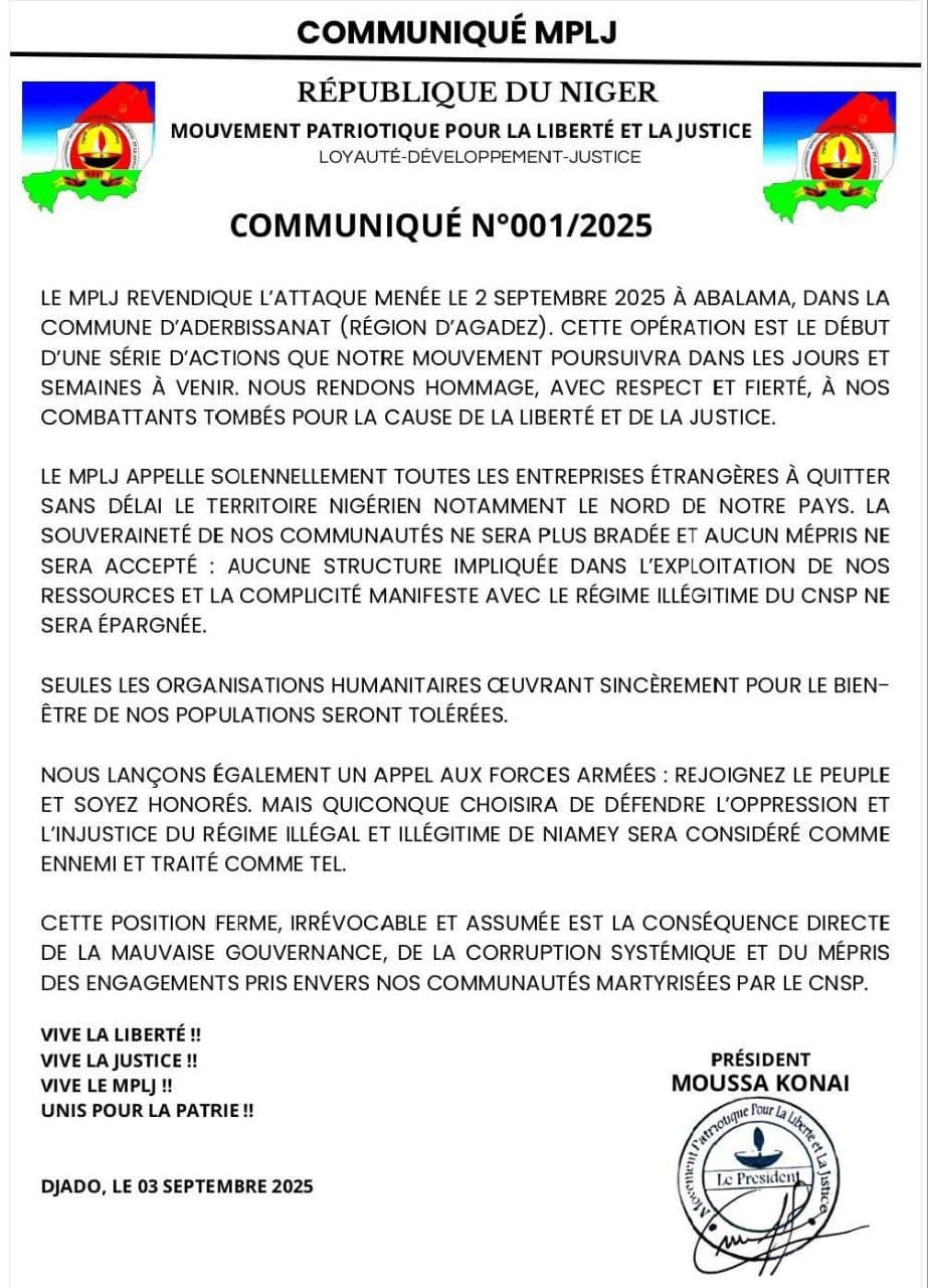 MPLJ Claims Abalama Attack, Demands Exit of Foreign Companies