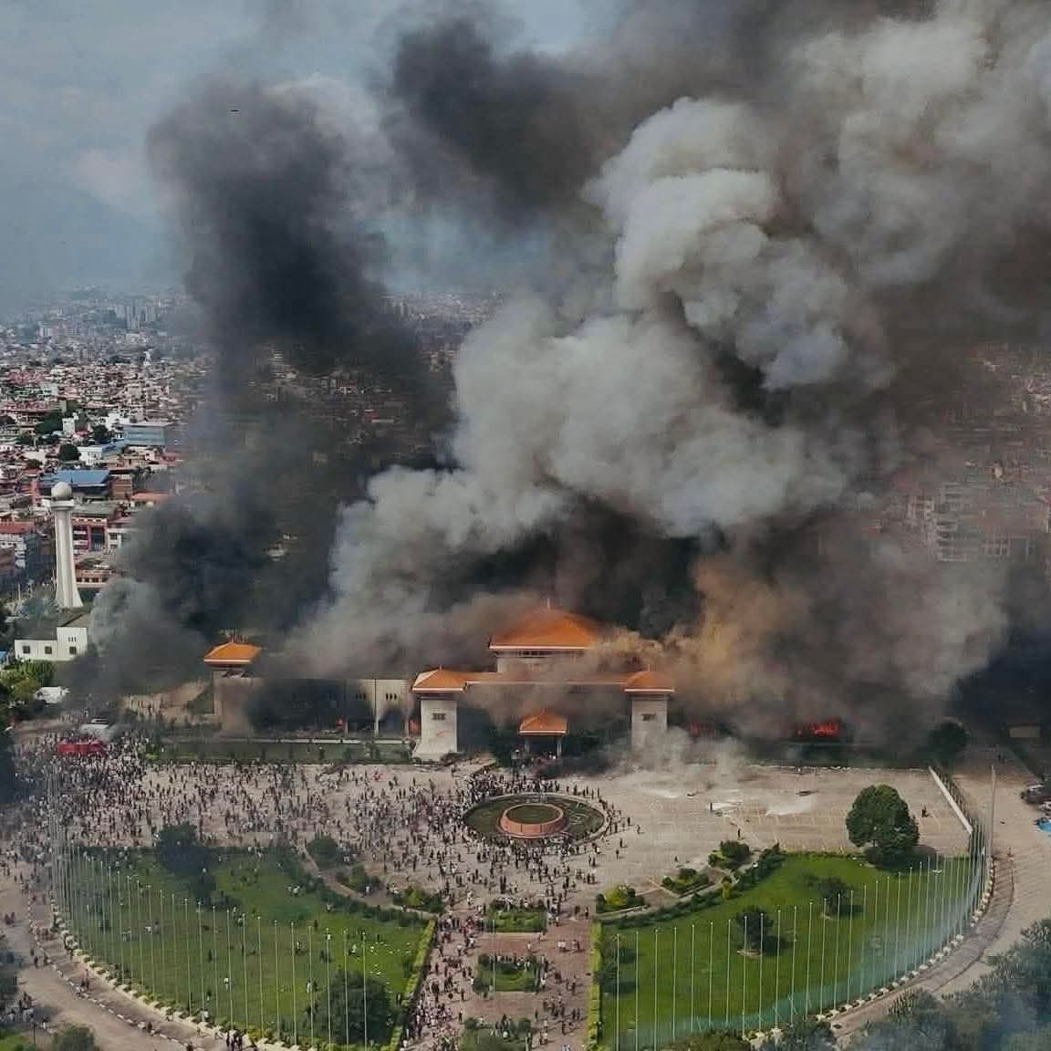 Protesters Ignite Nepal's Parliament in Kathmandu Unrest