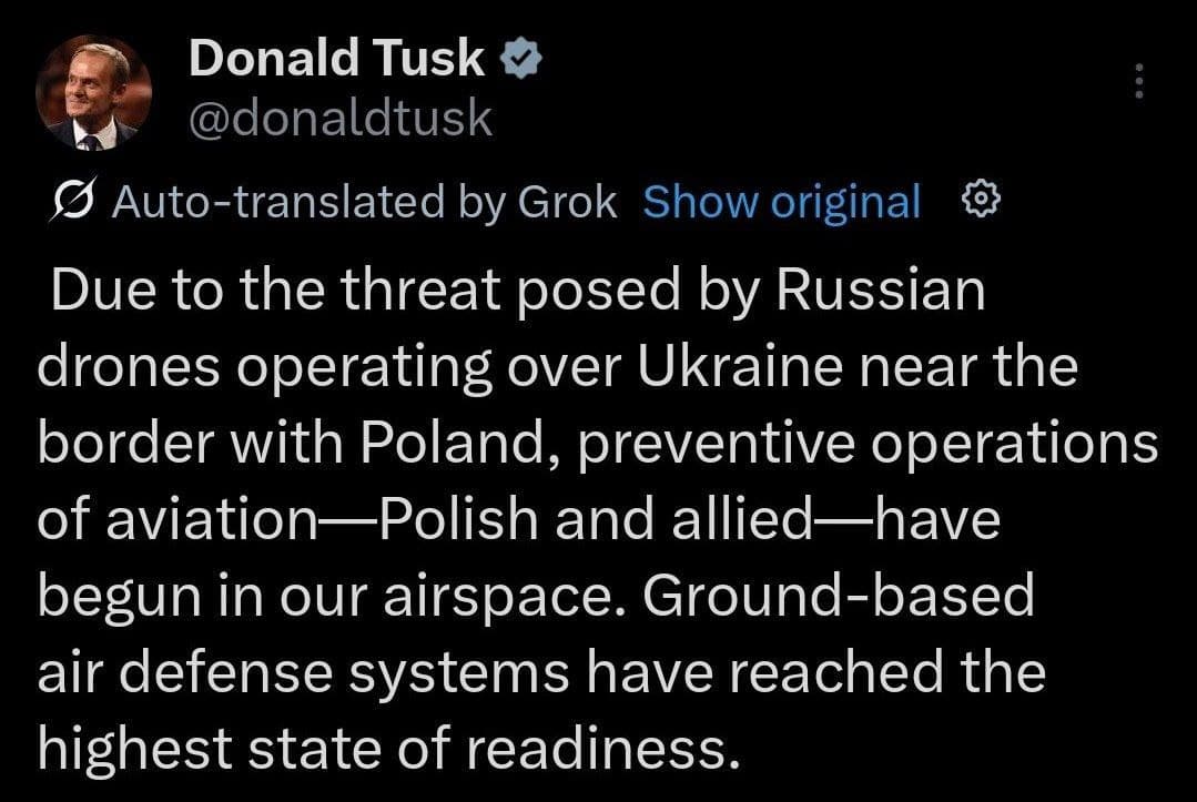 Poland Activates Air Defenses in Response to Russian Drone Threat