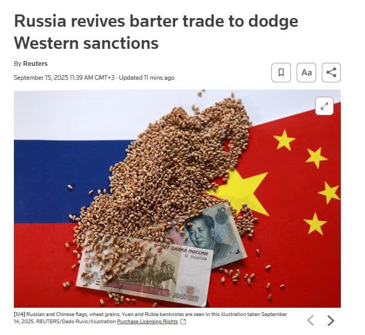 Russia revives barter trade, exchanging wheat for Chinese cars