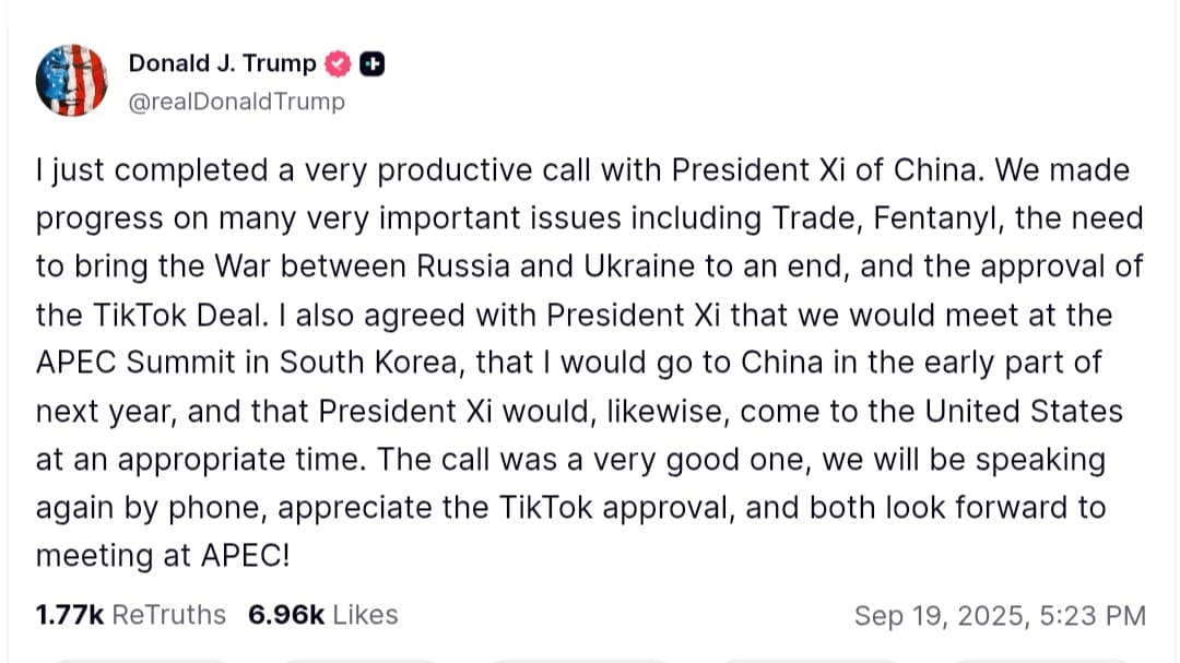 Trump and Xi discuss trade, fentanyl, and Ukraine in productive call