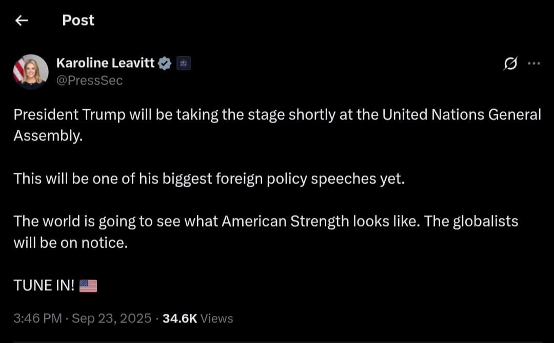 President Trump to deliver major speech at United Nations General Assembly