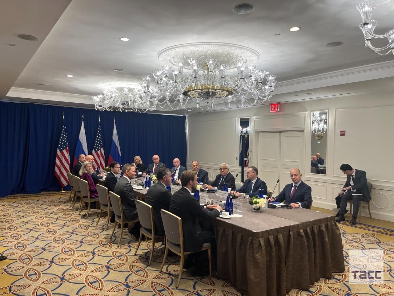 Russian Foreign Minister Sergey Lavrov meets US Secretary of State Marco Rubio