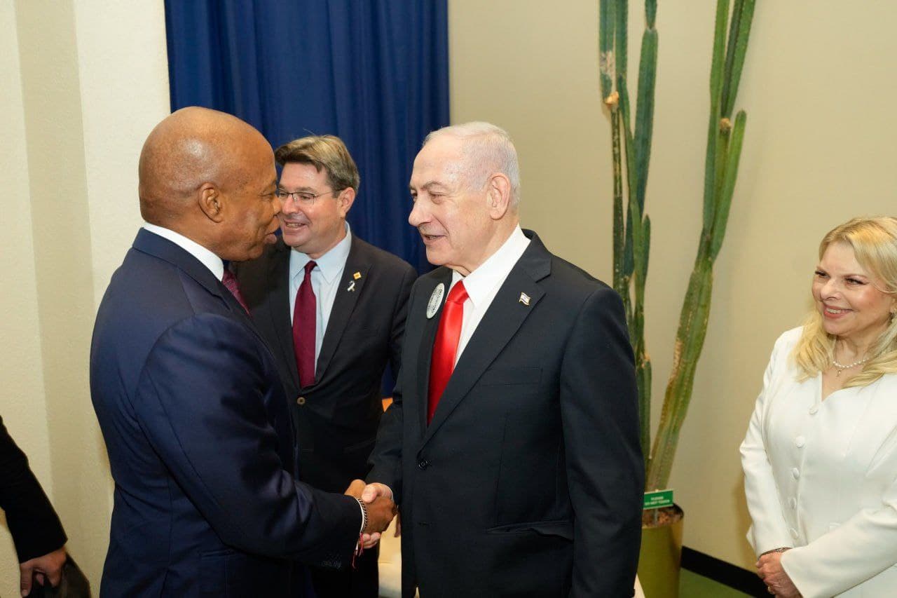 Israeli Prime Minister Benjamin Netanyahu meets with NYC Mayor Eric Adams