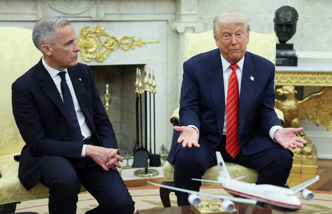 Canadian Prime Minister Mark Carney meets US President Donald Trump