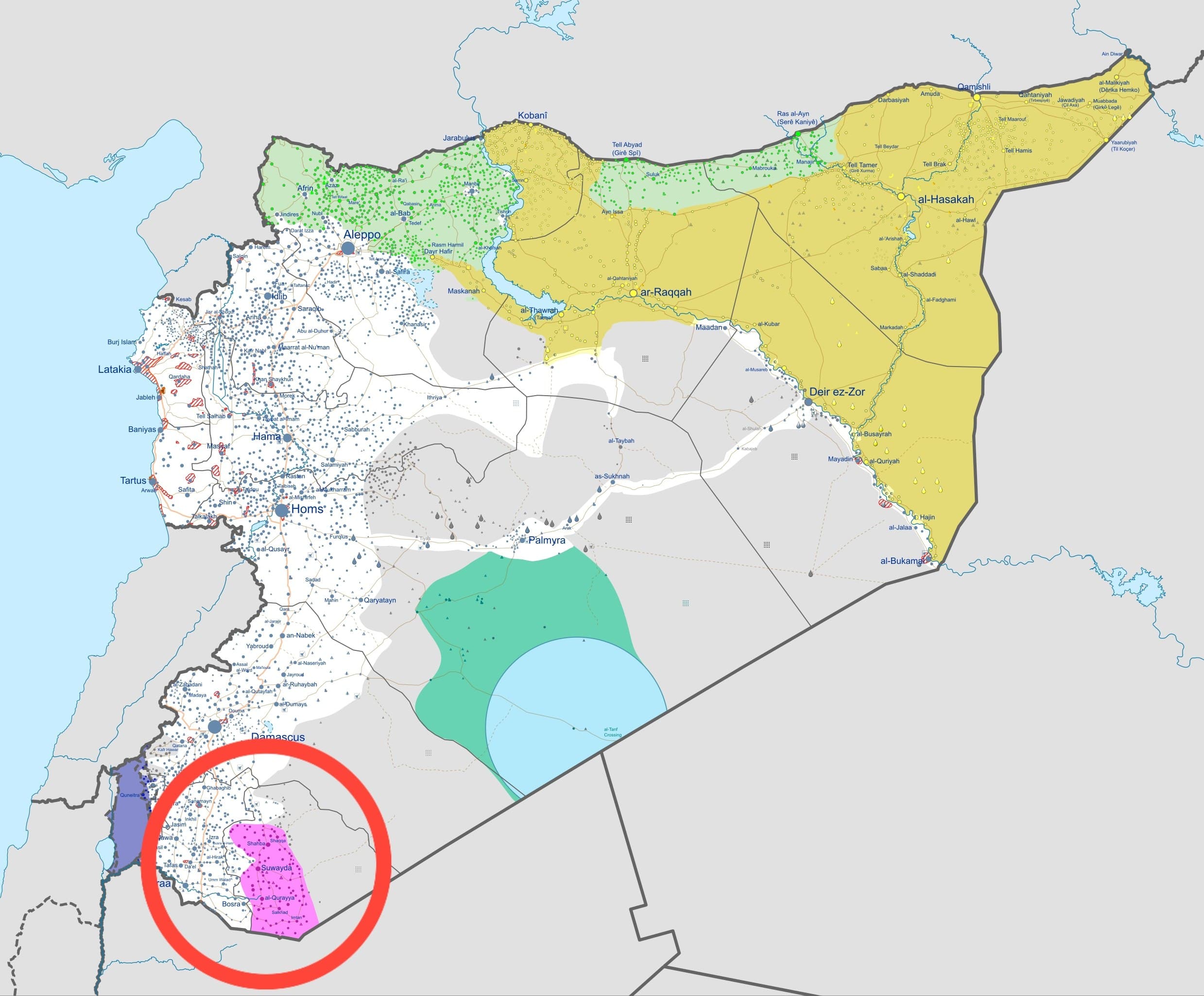 Clashes erupt between Syrian Arab Bedouin tribes and Druze factions near As-Suwayda
