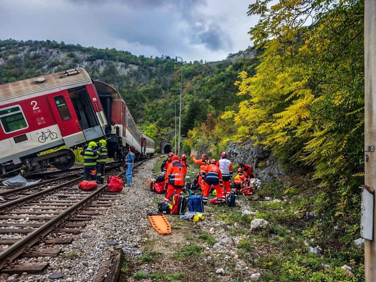 Two passenger trains collide in Rožňava district, injuring at least 20
