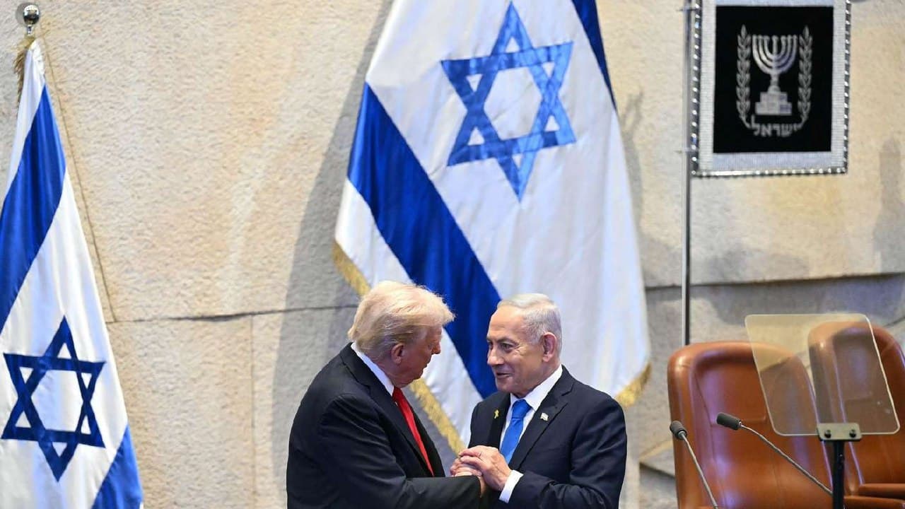 Trump declares 'Dawn of a new Middle East' at Israeli Knesset