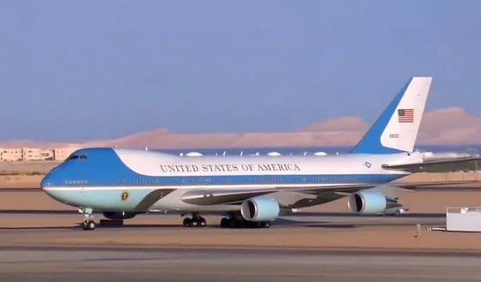 US President Donald Trump lands in Egypt for Gaza peace summit