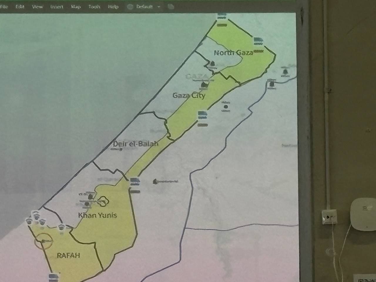 New map of Gaza Strip shows division under international command