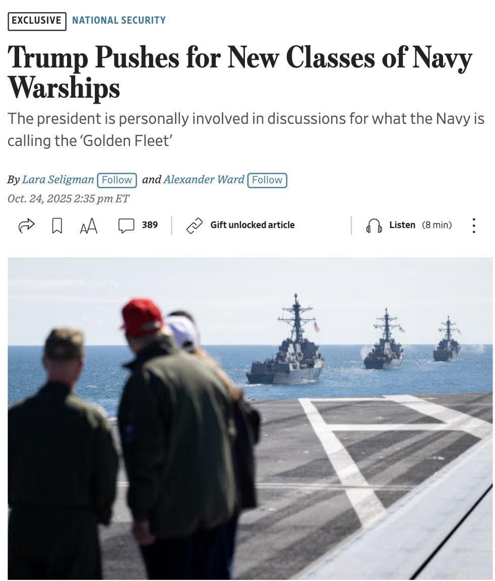 Trump directs plans for U.S. Navy 'Golden Fleet' to counter China