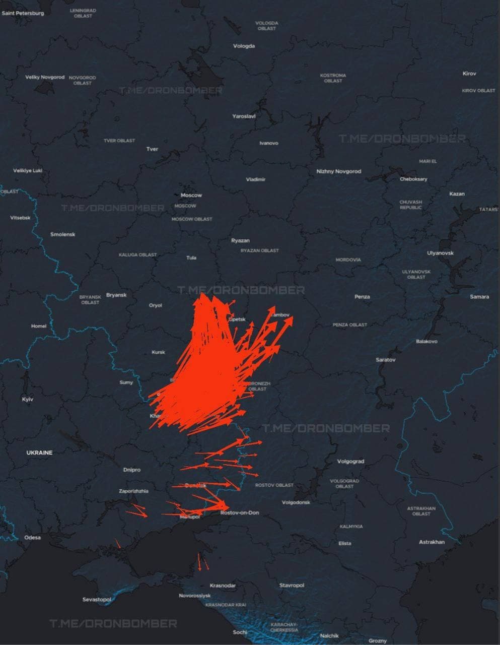 Ukraine launches drone attack on Russia with 250 drones in the air