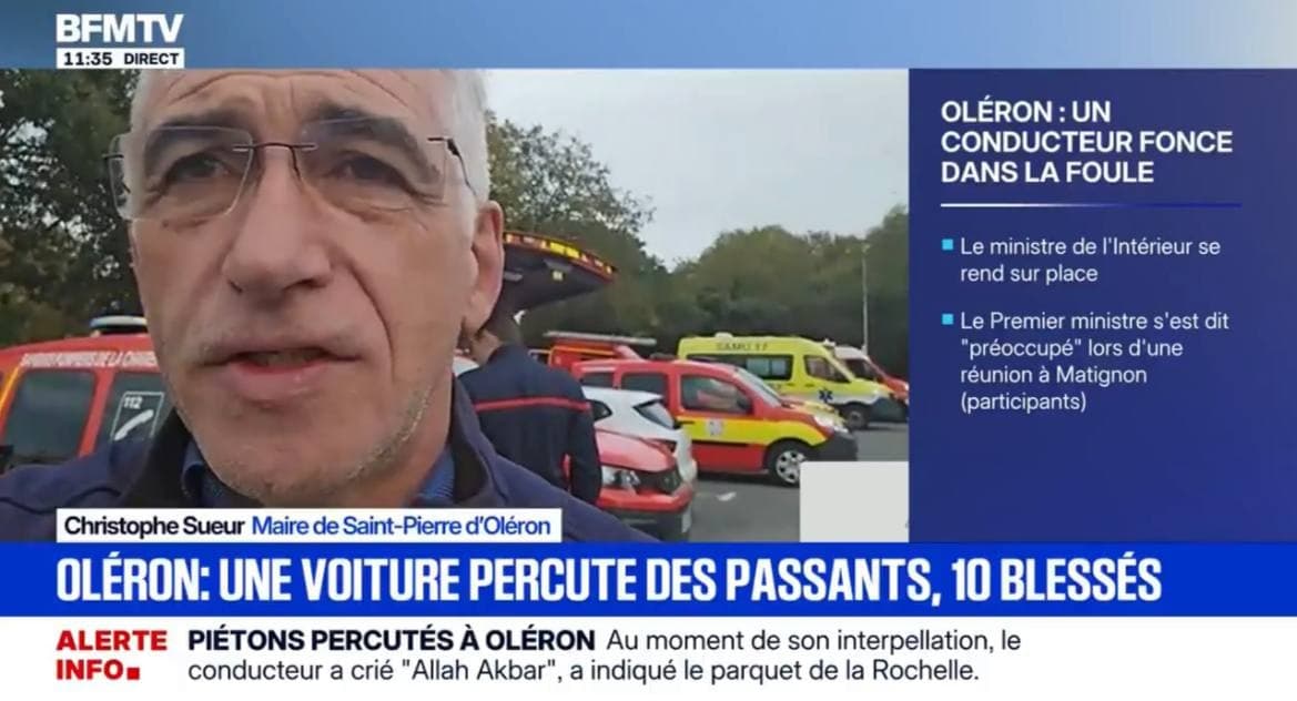 35-year-old man injures 10 in vehicle ramming on Île d'Oléron