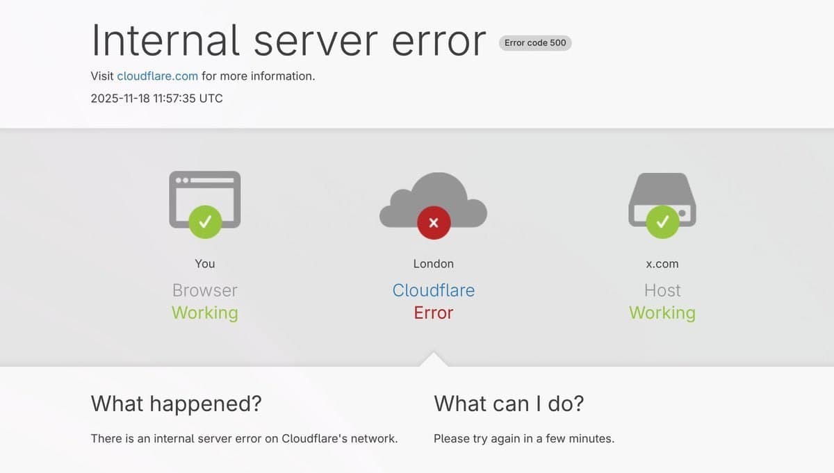 Cloudflare experiences widespread service degradation affecting websites globally