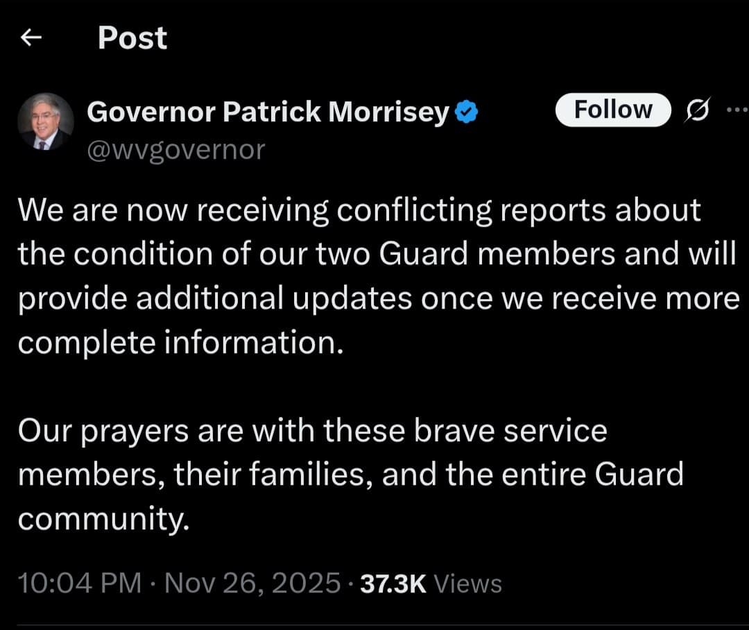 West Virginia Governor reports conflicting information on Guard members' condition