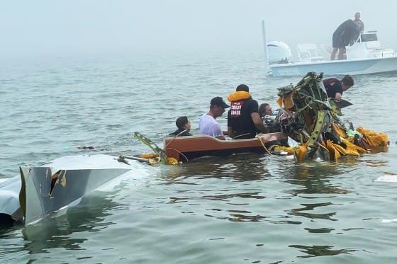 Five killed in crash of Mexican Navy plane in Galveston Bay, Texas