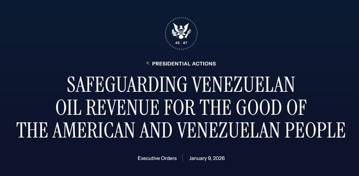 Trump signs executive order to protect Venezuelan oil revenue in U.S.