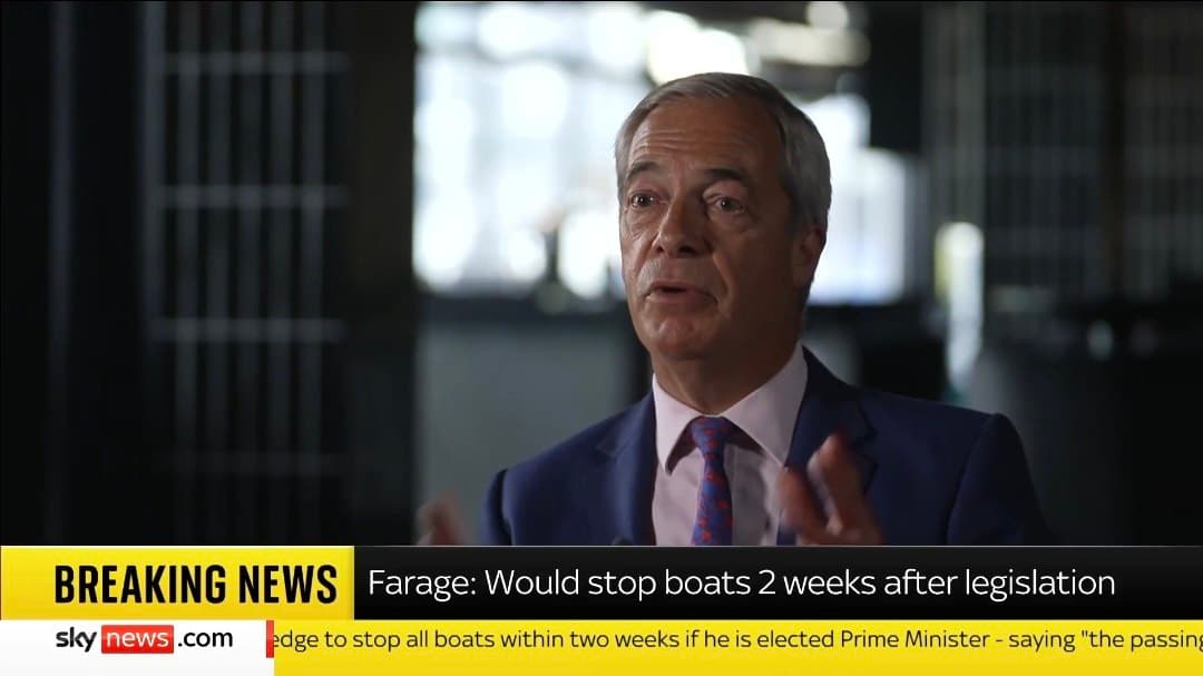 Farage Vows to Detain and Deport All Illegal Channel Crossers