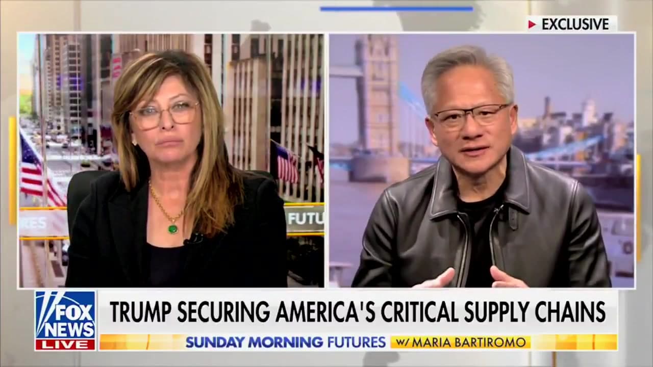 [Video] Nvidia CEO Jensen Huang announces plan to bring manufacturing back to U.S.