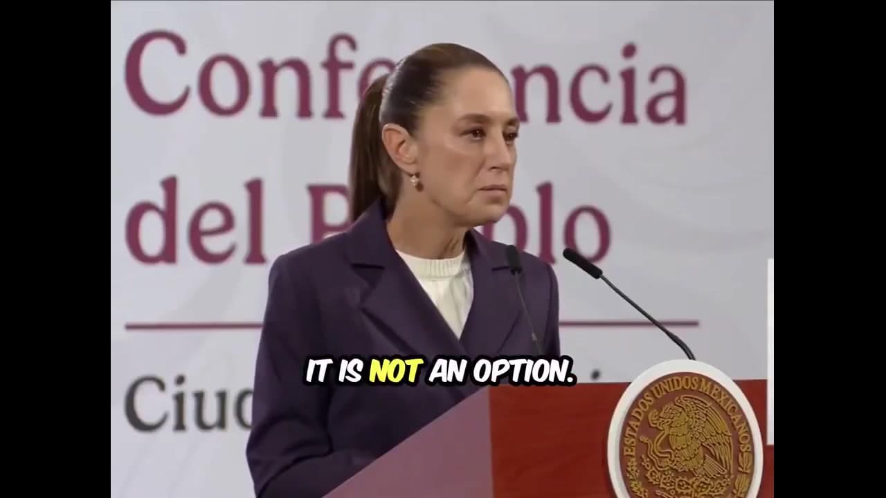 [Video] Mexican President Sheinbaum rejects war on drugs, defends against U.S. intervention