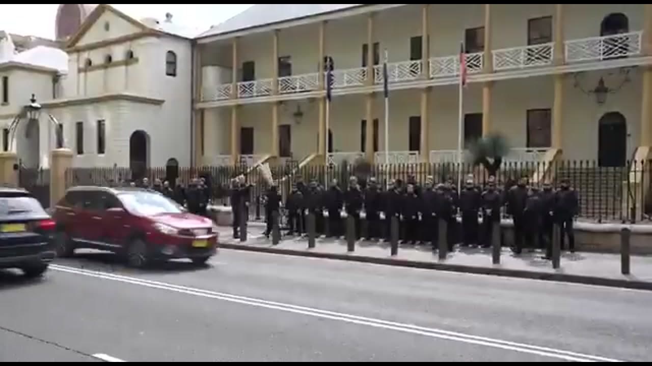 [Video] 70 members of National Socialist Network protest outside NSW parliament