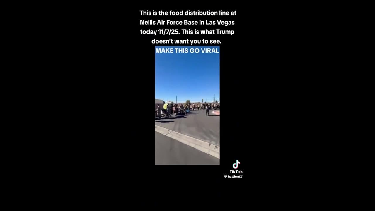 [Video] Servicemen at Nellis Air Force Base rely on food donations amid government shutdown