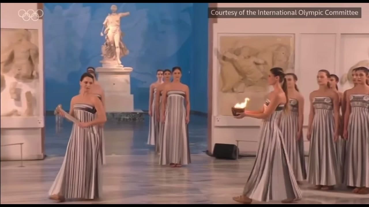 [Video] Olympic flame lit at Temple of Hera, begins journey to Italy