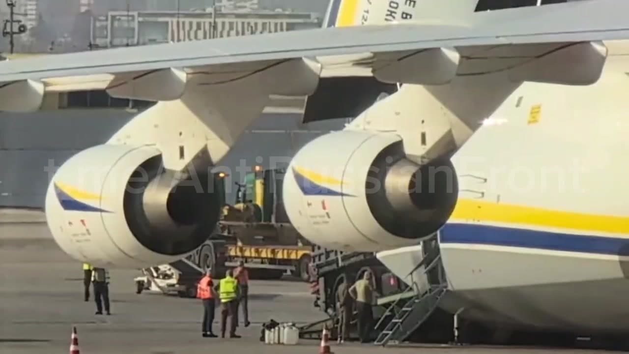 [Video] Ukrainian An-124 Cargo Plane Lands in Israel for Unspecified Load