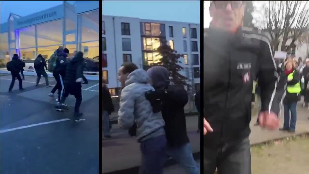 [Video] Left-wing radicals attack AfD politicians and journalists in Giessen