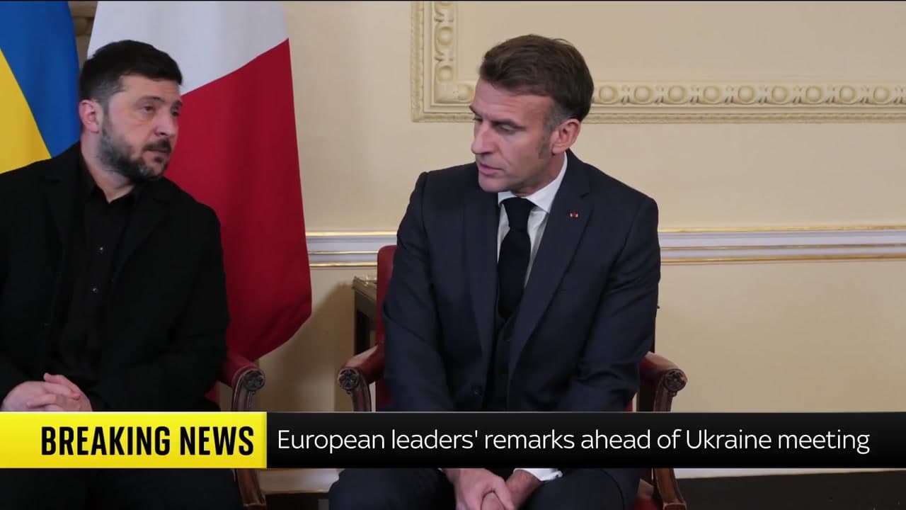 [Video] Merz, Starmer, Zelensky, and Macron meet in London to discuss US peace plan