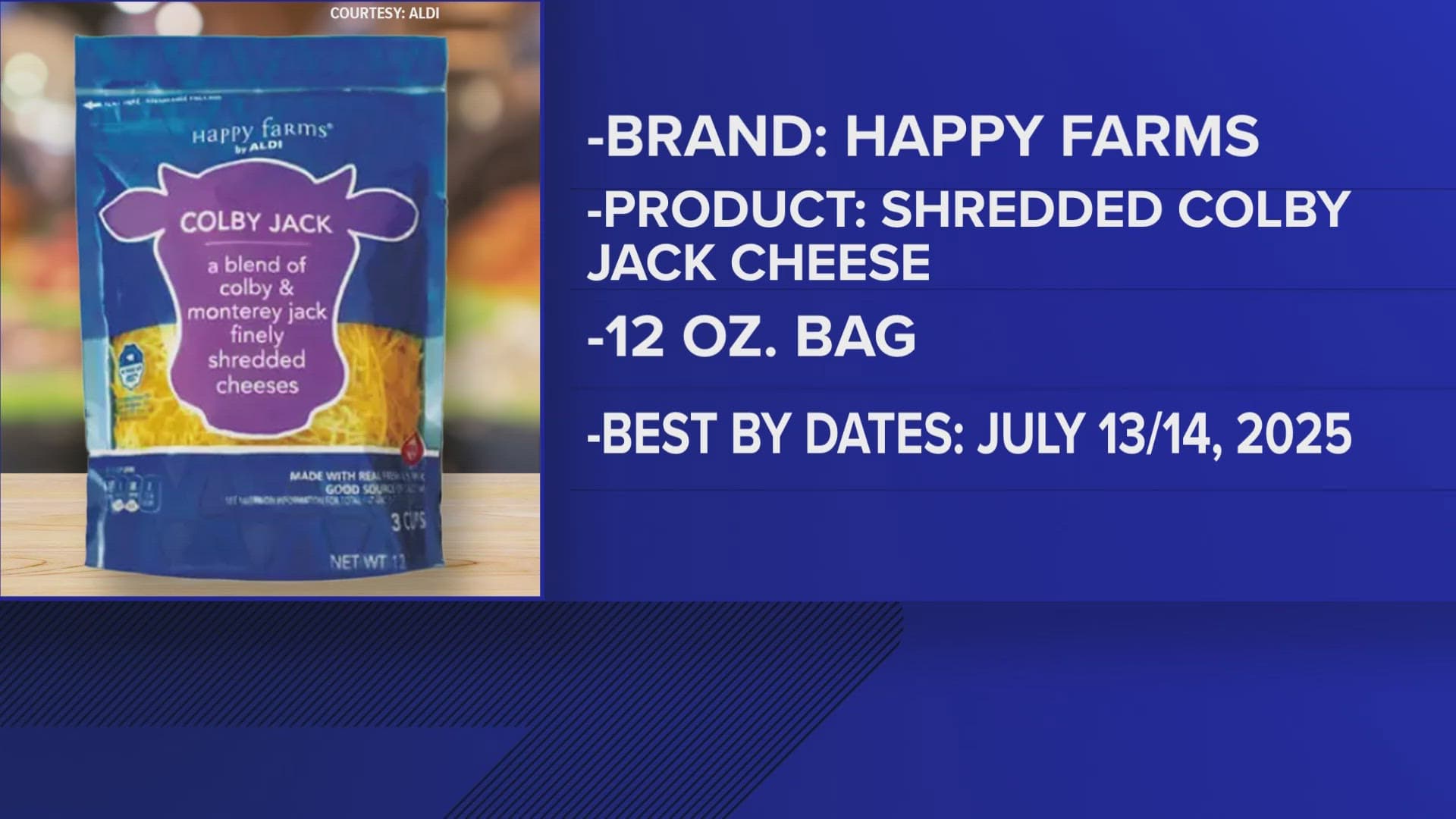 Over one million bags of cheese recalled at Walmart, Target, and Aldi