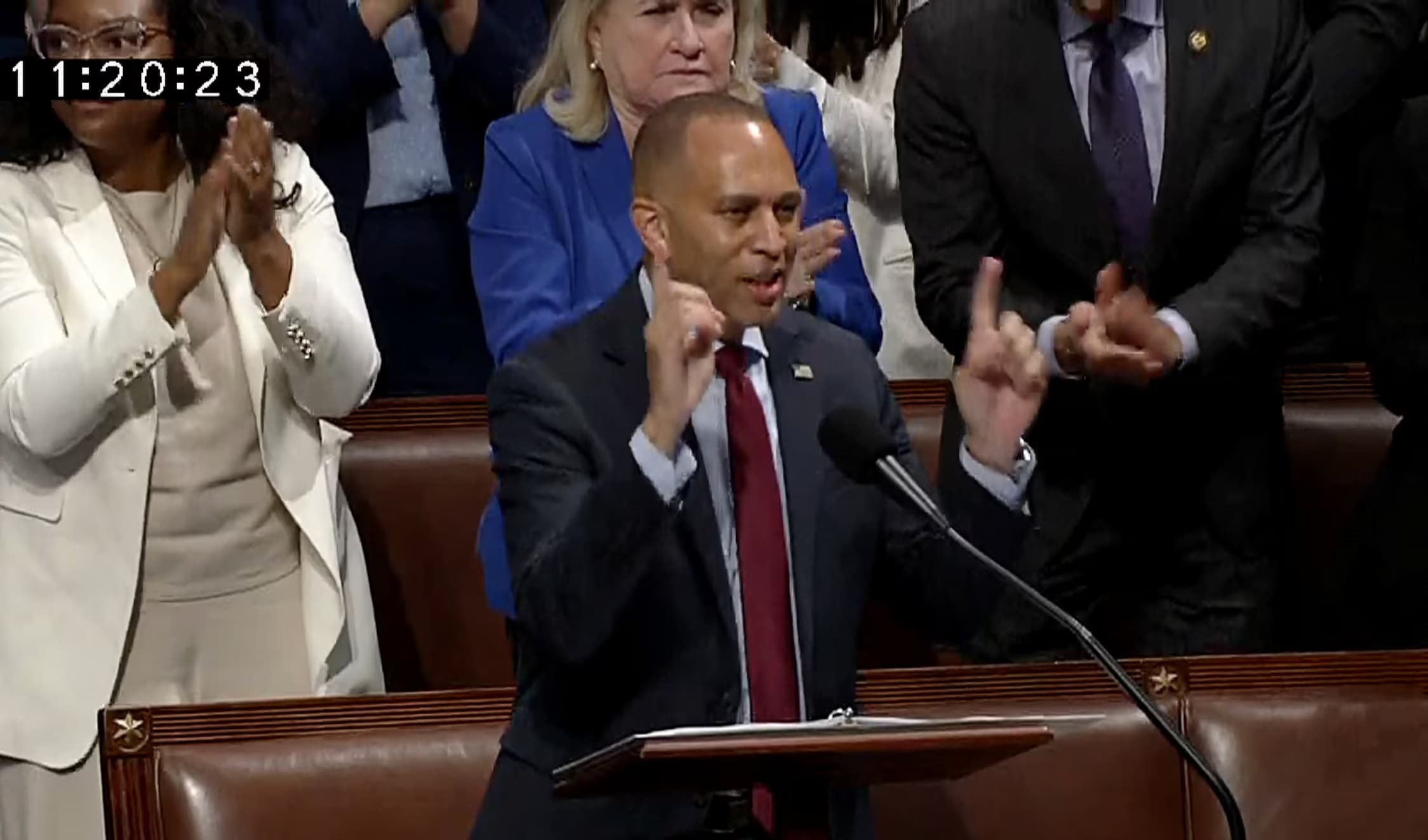 Featured image for: Hakeem Jeffries Stuns Congress with 8 Hours of Truth-Telling as GOP Pushes $1 Trillion Cuts to Social Safety Nets Hakeem Jeffries Stuns Congress with 8 Hours of Truth-Telling as GOP Pushes $1 Trillion Cuts to Social Safety Nets