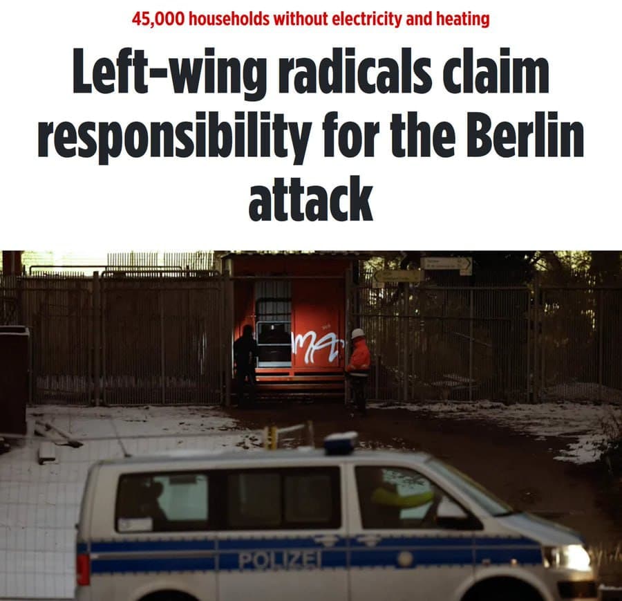 Featured image for: Far-left extremists claim responsibility for Berlin arson attack Far-left extremists claim responsibility for Berlin arson attack