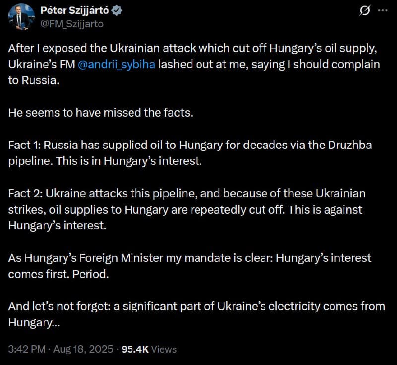 Featured image for: Hungary Threatens to Halt Electric Exports to Ukraine After Pipeline Damage Hungary Threatens to Halt Electric Exports to Ukraine After Pipeline Damage
