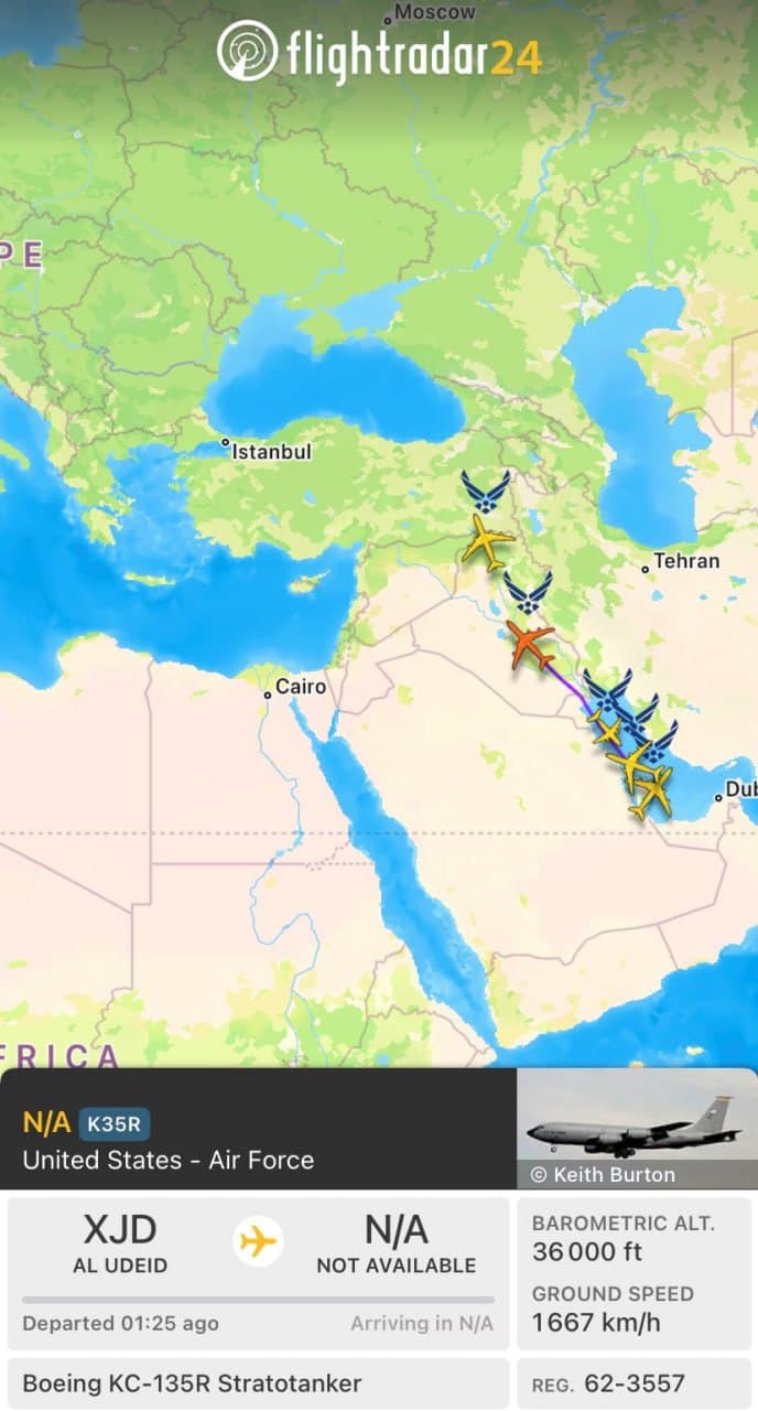 Featured image for: Breaking: US Tanker Aircraft Evacuate Al Udeid Amid Tensions Breaking: US Tanker Aircraft Evacuate Al Udeid Amid Tensions