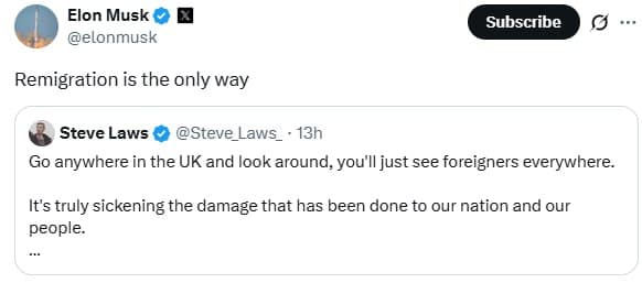 Featured image for: Elon Musk Advocates Urgent Remigration to Revive UK Identity Elon Musk Advocates Urgent Remigration to Revive UK Identity