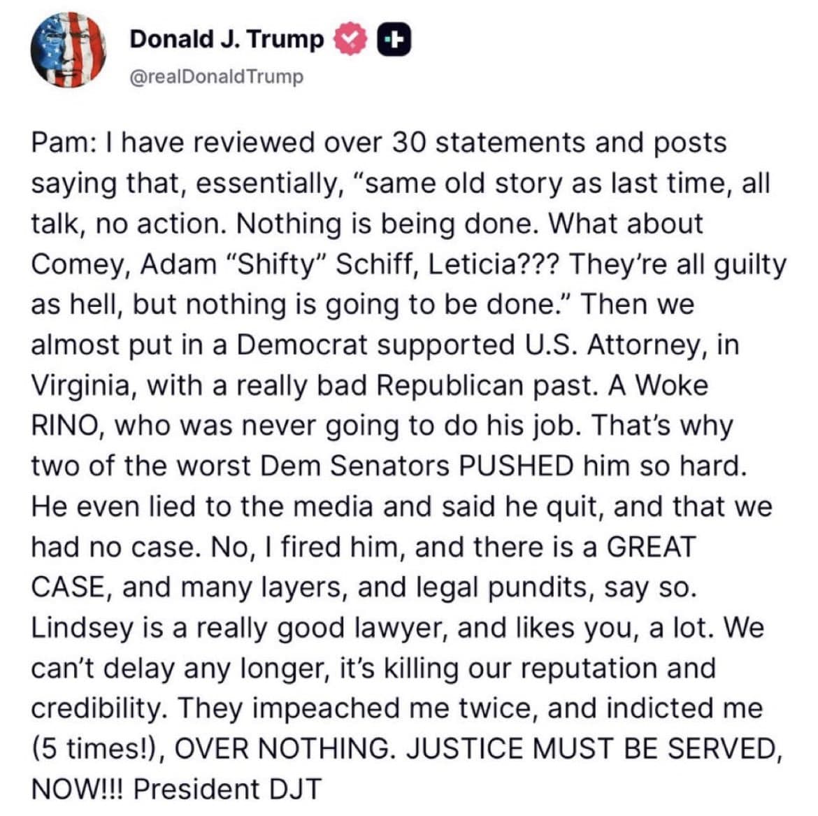 Featured image for: Trump praises Pam Bondi and recommends Lindsey Halligan for U.S. Attorney Trump praises Pam Bondi and recommends Lindsey Halligan for U.S. Attorney