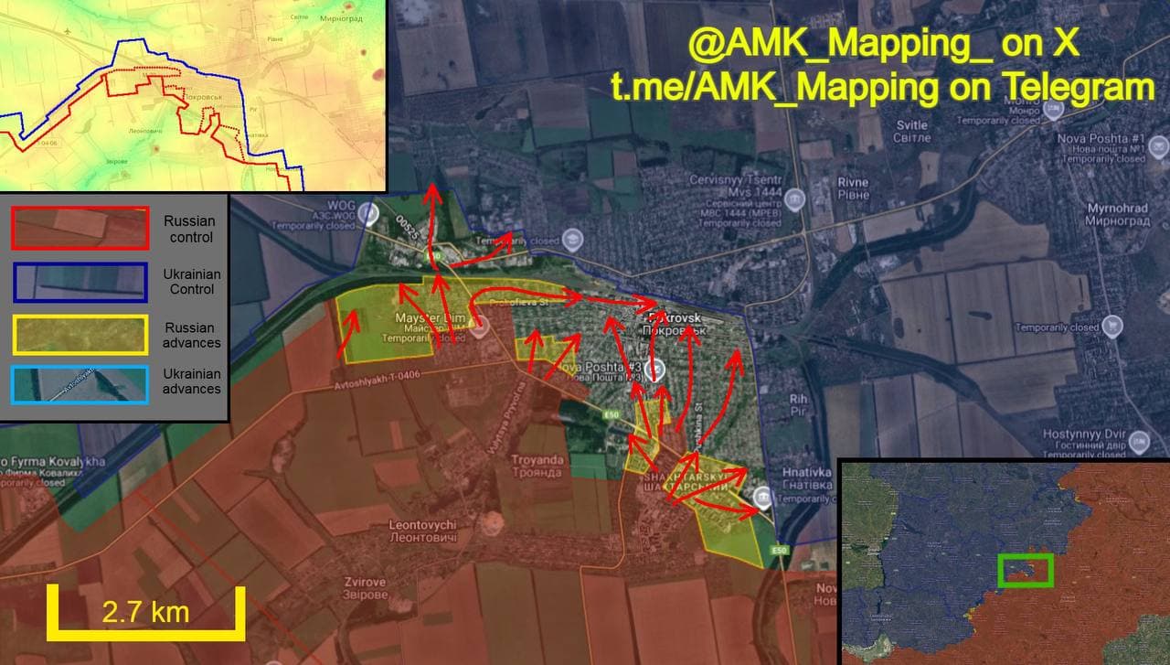 Featured image for: Russian forces advance in Pokrovsk, capturing key districts and areas Russian forces advance in Pokrovsk, capturing key districts and areas
