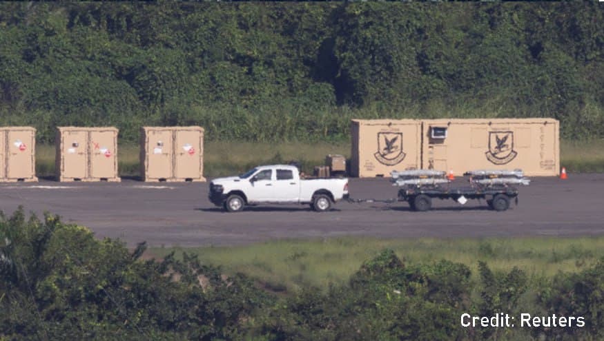 José Aponte de la Torre Airport updates include cargo containers and tents