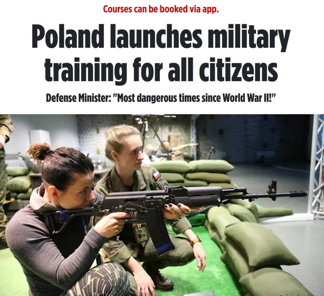 Poland launches military training for all citizens amid security concerns