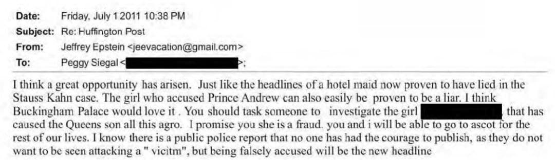 Featured image for: Jeffrey Epstein claims girl who accused Prince Andrew is a liar Jeffrey Epstein claims girl who accused Prince Andrew is a liar