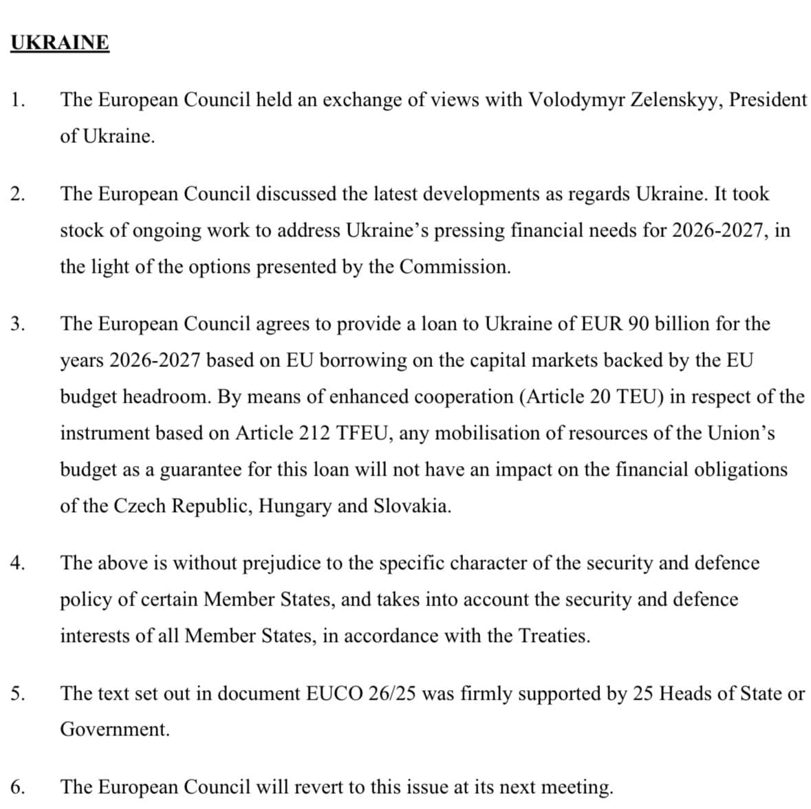 Featured image for: European Council grants 90 billion Euro loan to Ukraine at 0% interest European Council grants 90 billion Euro loan to Ukraine at 0% interest